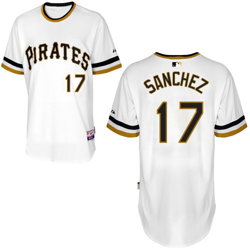 Gaby Sanchez #17 MLB Jersey-Pittsburgh Pirates Men's Authentic Alternate White Cool Base Baseball Jersey